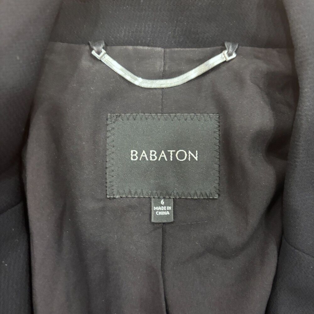 Aritzia Babaton Single-Breasted Blazer Black Lined Womens 6 Quiet Luxury Minimal - Picture 3 of 7